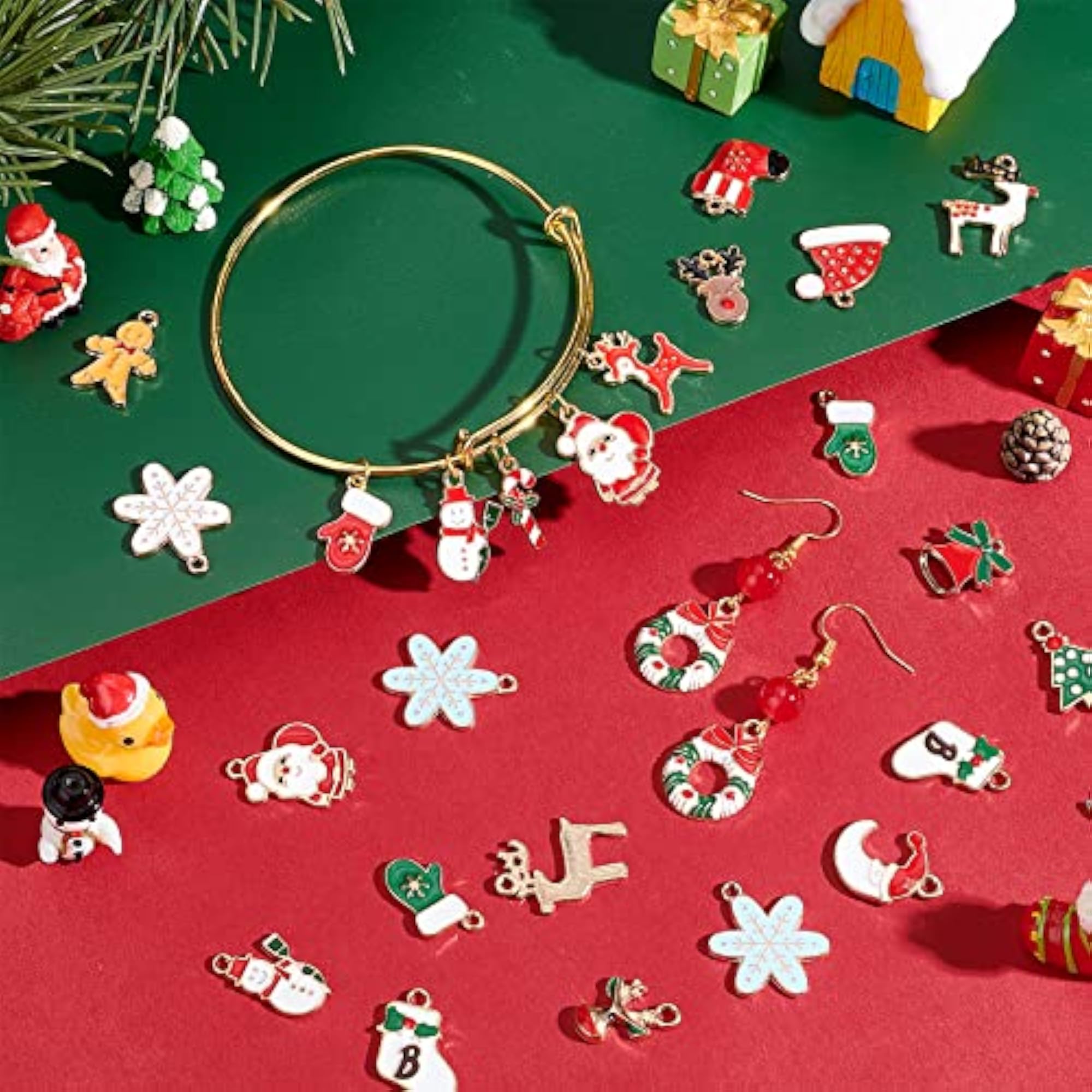 Christmas Enamel Charms for DIY Jewellery Making